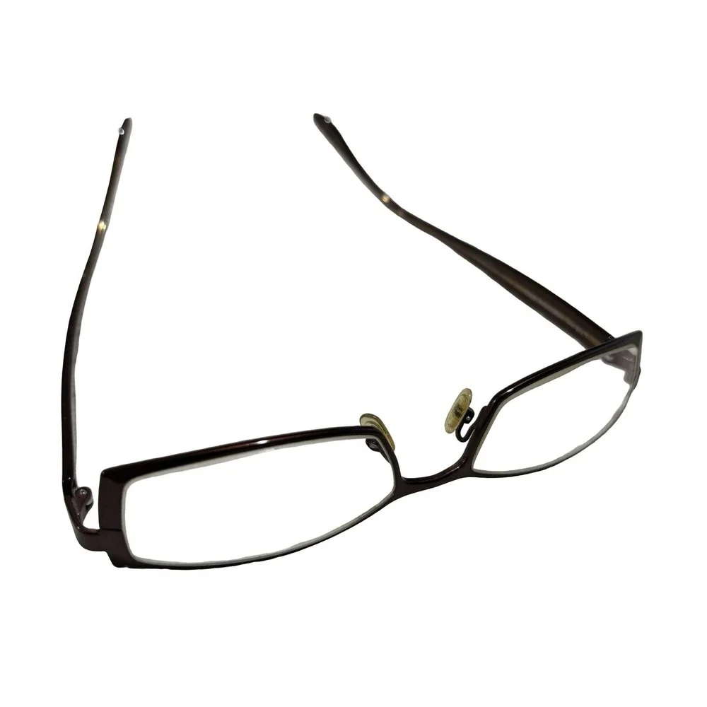 BCBGMAXAZRIA Ambrosia BRO Brown Rectangular Eyeglasses Frames L 135 MM